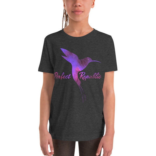 Perfect Republic's Space-Hummingbird Youth Short Sleeve T-Shirt